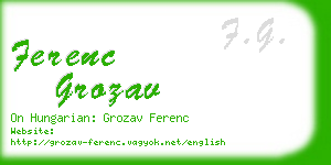 ferenc grozav business card